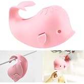 Bath Spout Cover for Bathtub,Baby Shower Protector Cover A Fun Way to Protects Baby from Bumping Head During Bathing Time Cute Soft Whale Design Making for Enjoyable Safe Baths (Pink)