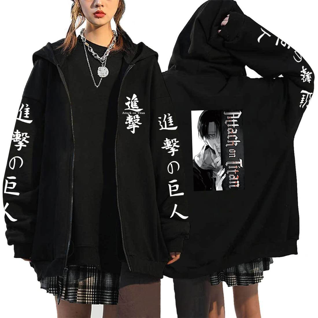 Volrath Anime Unisex Fleece Sweatshirt Print Zip Up