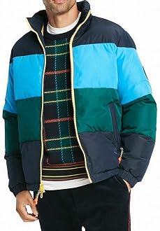 Tommy Hilfiger Men's Colorblock Puffer 