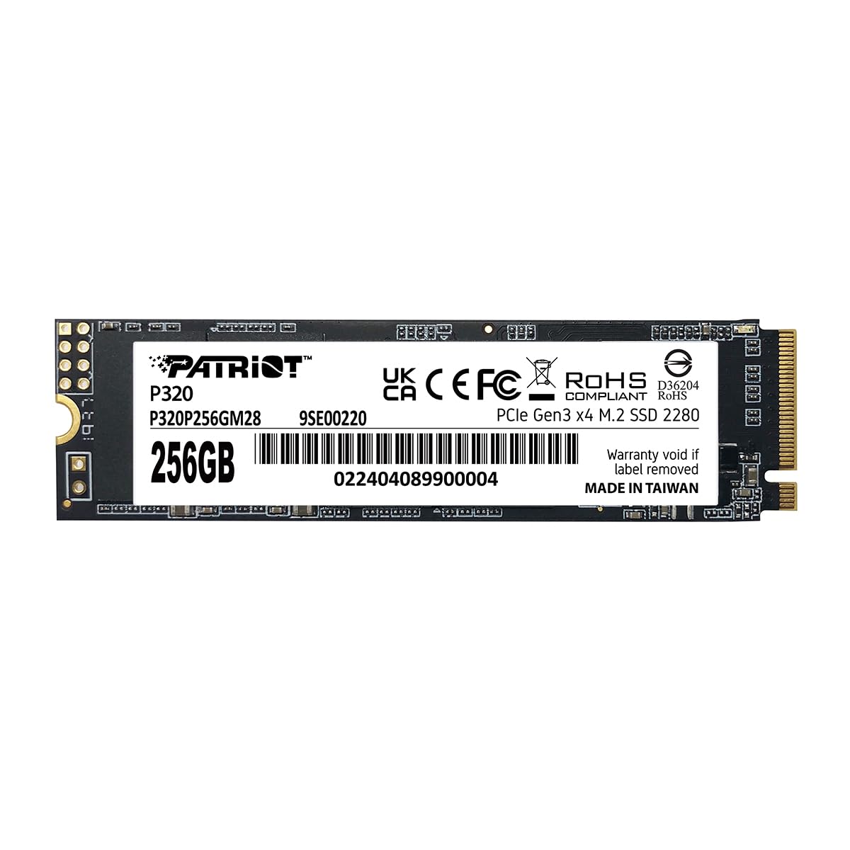 Patriot Memory P320 256GB Internal SSD - NVMe PCIe