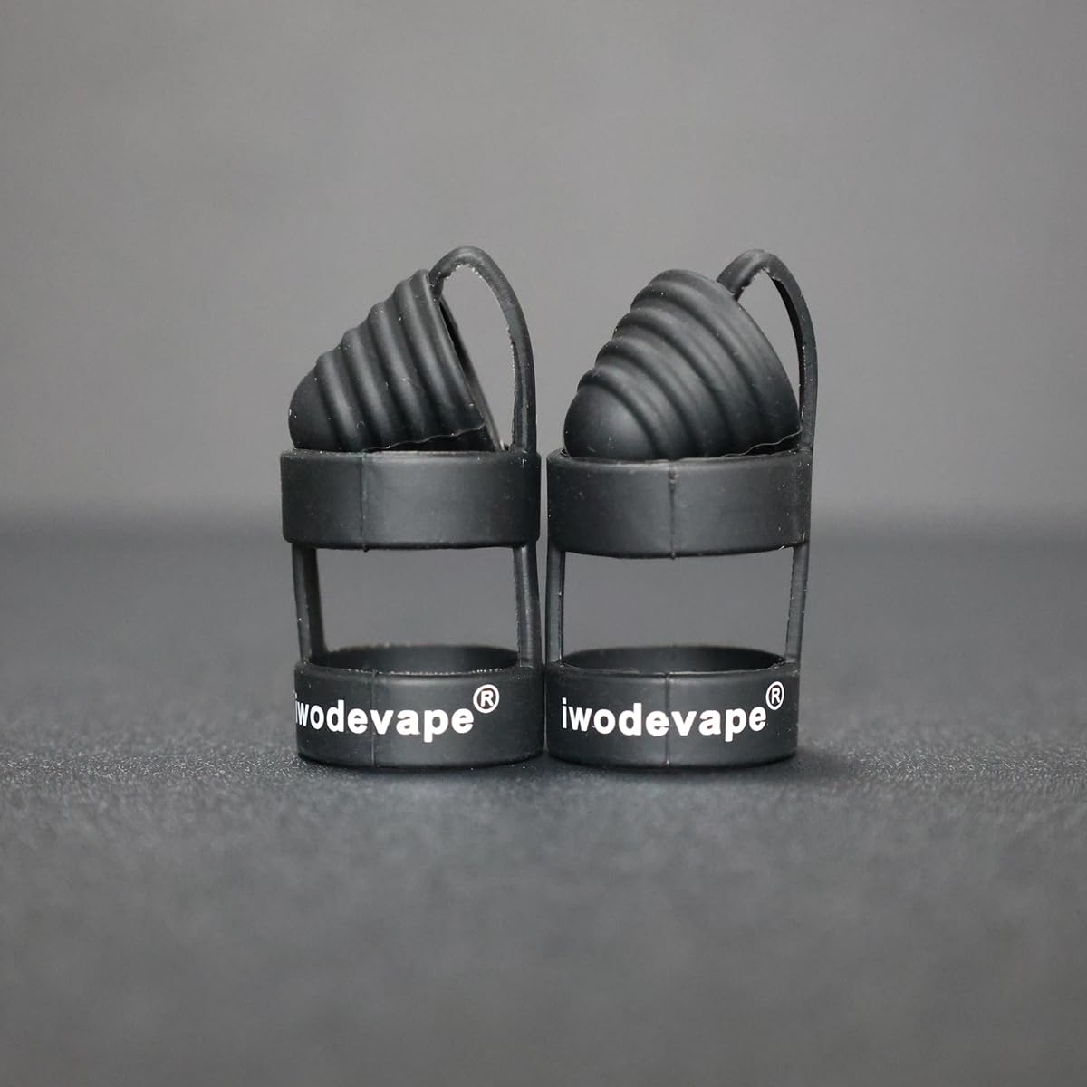 RUIYITECH 2PCS Third Generation Antiskid Ring Mod Ring Dust Cap Silicone Vape Band Anti Slip Mouthpiece for 510 810 RTA RDA Tank Vape Drip Tip (Black)