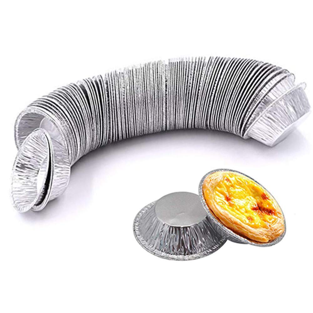 Egg Tart Mold 250 Pcs/Set, Disposable Aluminum Foil Cups Baking Bake Muffin Cupcake Tin Mold Round by MUXItrade