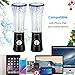 SoundSOUL Dancing Water Speakers LED Speakers Water Fountain Speakers Mini Music Amplifier(6 Colored LED Lights,Dual 3W Speakers, for Your Family) - Black