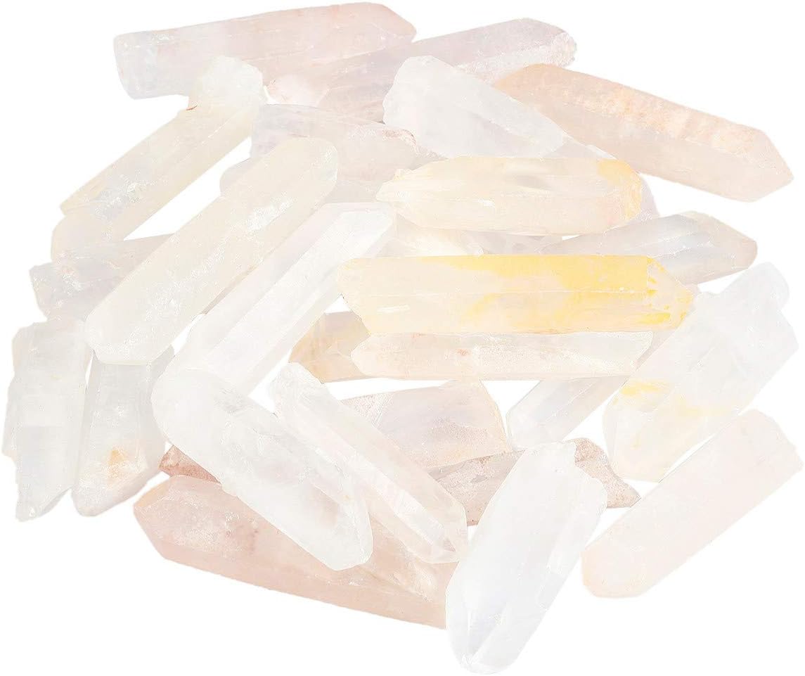 rockcloud 1.5-3" Natural Irregular Rock Quartz Chakra Healing Stone Specimen Pack of 5: Home & Kitchen