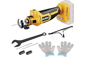 OLIBUY Cordless Drywall Cut-Out Tool for Dewalt 20V Battery, 3 Speed Adjustable Brushless Rotary Saw with Up to 30000 RPM, Drywall Rotary Cutting Tool for Sheetrock,Wood,Plywood(Tool Only)