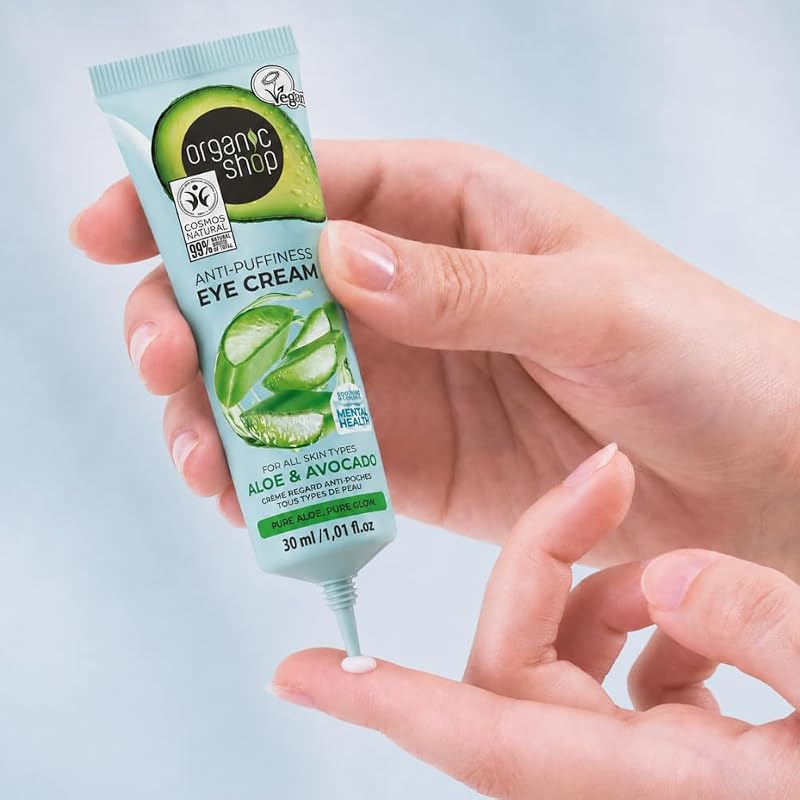 Crema Occhi Anti-gonfiore per tutti i tipi di pelle Avocado e Aloe (30ml) — foto 4 di 5