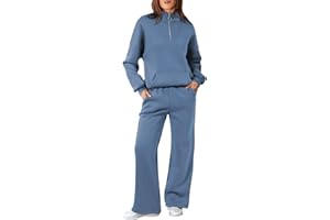 Aleumdr Womens 2 Piece Outfits Matching Sweat Sets Sweatsuit Tracksuit Zip up Sweatshirt and Sweatpants Lounge Sets