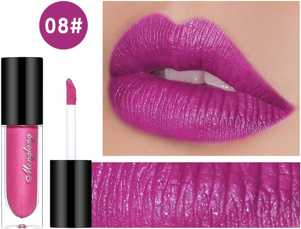 Sparkly Lipstick Colorful Makeup Glossier Glitter Metallic Lip Gloss Colorstay Liquid Lipgloss Purple