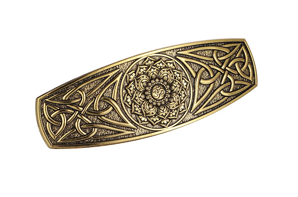 KKJOY Metal Celtic Knot Barrettes Vintage Lotus Hair Clips Hand Crafted Spring Clip Hair Pin Headpieces Wedding Bridal Hair Accessories for Women Girls