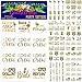 100+ pcs Bachelorette Party Tattoos/Bride Flash Tattoo (8 Sheets) Perforated Temporary Metallic Gold Tattoos Quick Bridal Shower Party Favor Decorations: Bride Tribe, Bridesmaid, Maid of Honor, Funny