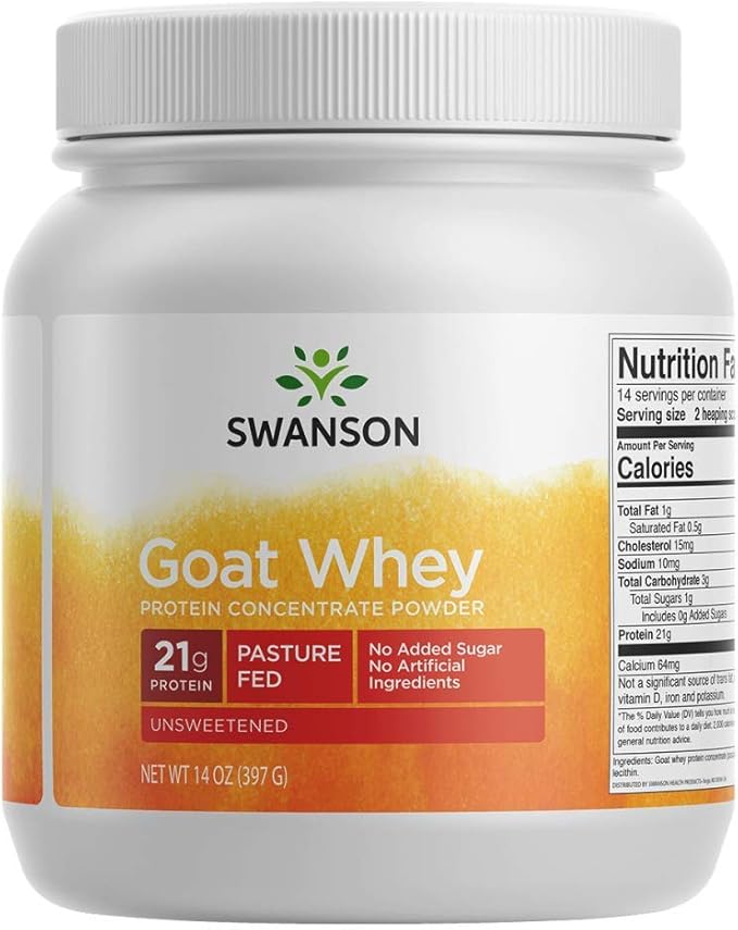 Amazon Com Swanson Goat Whey Protein Concentrate 14 Ounce 397 G Pwdr Health Personal Care
