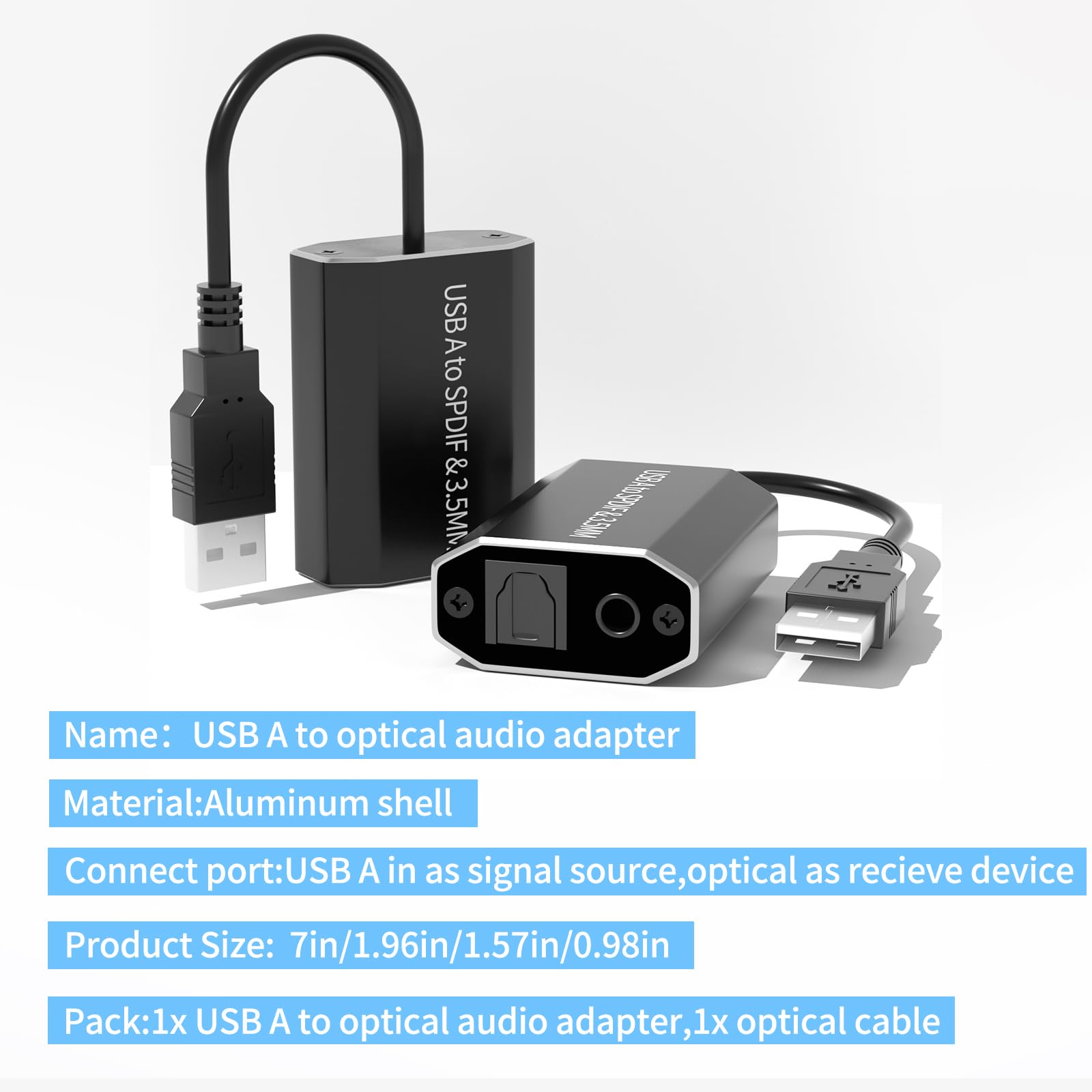 Mua USB A to Optical Audio Adapter,Unidirectional USB A to SPDIF ...