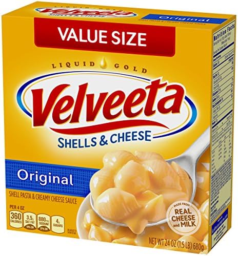 Velveeta Shells & Cheese Pasta, Original, Single Serve Microwave Cup (5 Pack of 8 Count)