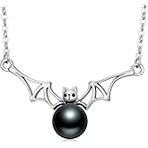 YZAB Black Pearl Necklace for Women Sterling Silver Black Pearls Necklace Gifts for Sister Birthday Anniversary Jewelry Valentine Christmas Gifts for Women Wife Her