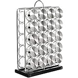 Amazon Basics 20 Jars Spice Organizer Rack, Silver