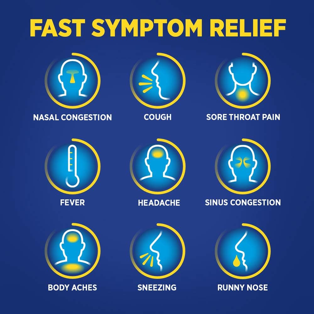 Theraflu - NightTime Multi-Symptom Severe Cold, Green Tea & Citrus, 6 Packets: Health & Personal Care