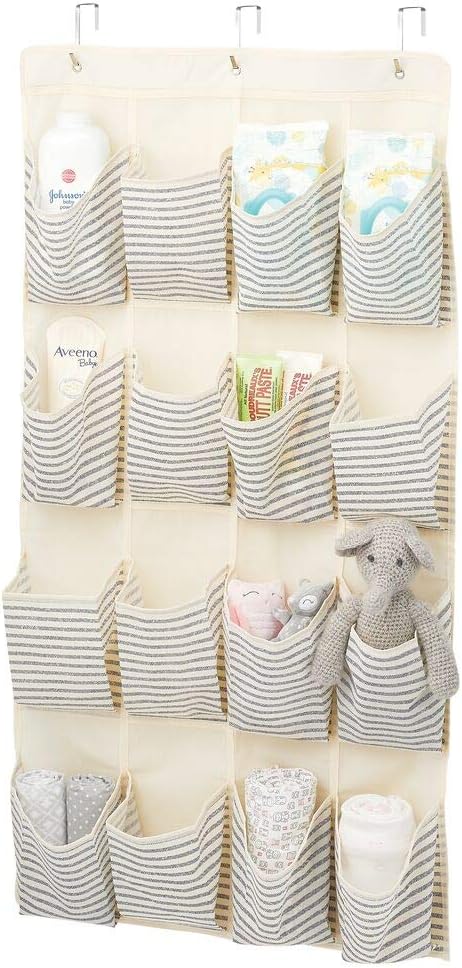 Mdesign Hangeaufbewahrung Mit 16 Tiefen Taschen Taschengarderobe Zum Hangen Accessoires Und Kleidung Rosa Kinderzimmer Aufbewahrung Fur Kinderschuhe Kleideraufbewahrung Organisation Kuche Haushalt Wohnen