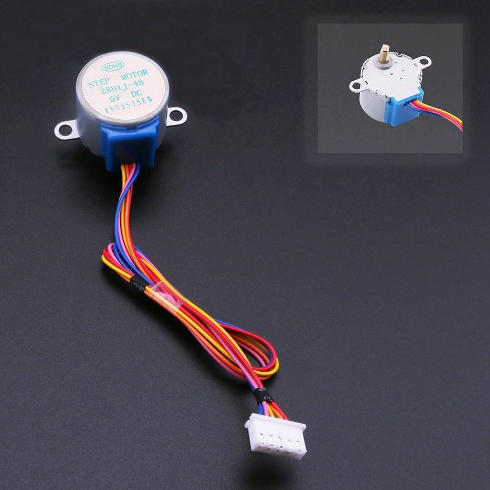 ELEGOO Stepper Motor Driver Board Kit 28BYJ-48 ULN2003, 5PCS 5V 4-Phase 5-Wire Gear Motor for Arduino Raspberry Pi - Image 4