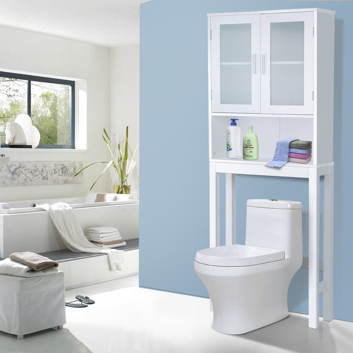 Best furniture over the toilet shelf