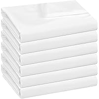 6 Pack Bulk Flat Sheet Set- Soft Brushed Microfiber - Bedding Essentials - Wrinkle & Stain Resistant for Hospital, Massage Ta