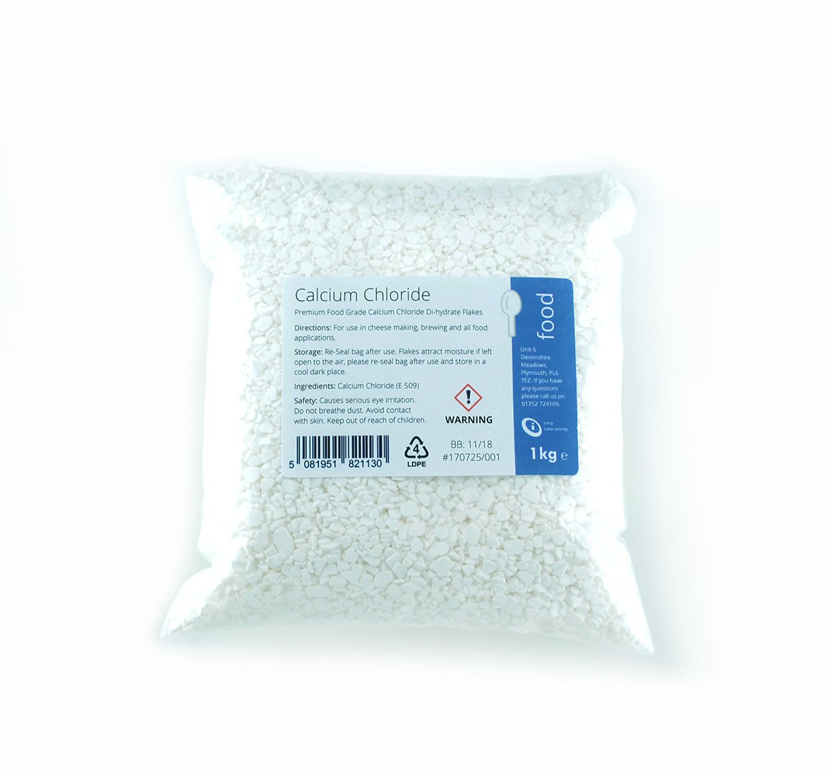 Calcium Chloride - 1kg (Diyhdrate Flakes)