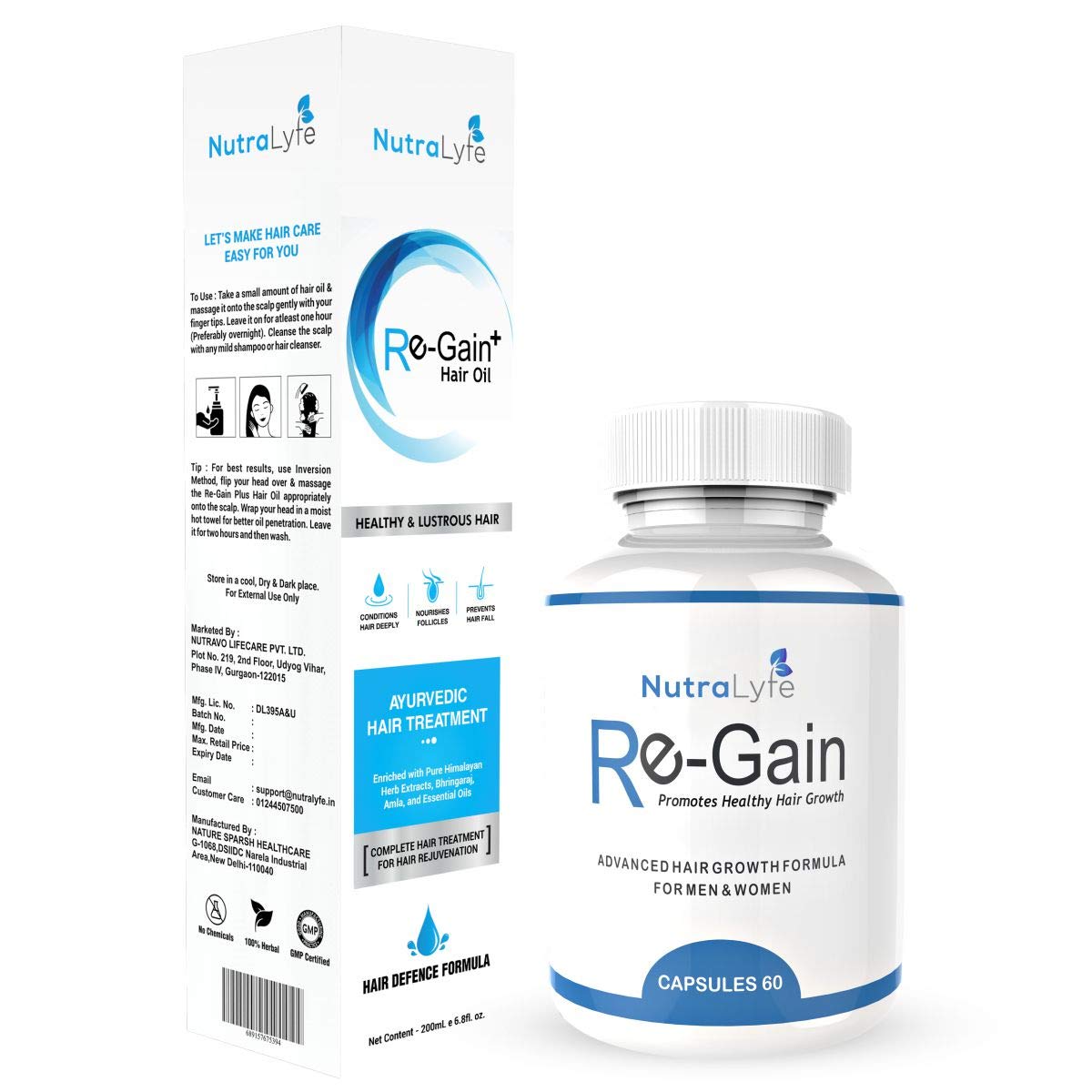 Buy Nutralyfe Ultimate Hair Care Combo Hair Regain Capsules Re