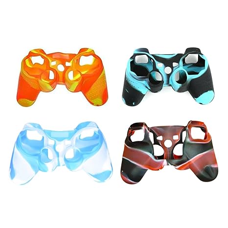4 Pack Set Silikon Skin für Playstation 3 – Silikon Schutz Skin Schutzhülle für Sony Playstation 3 Fernbedienung Controller –