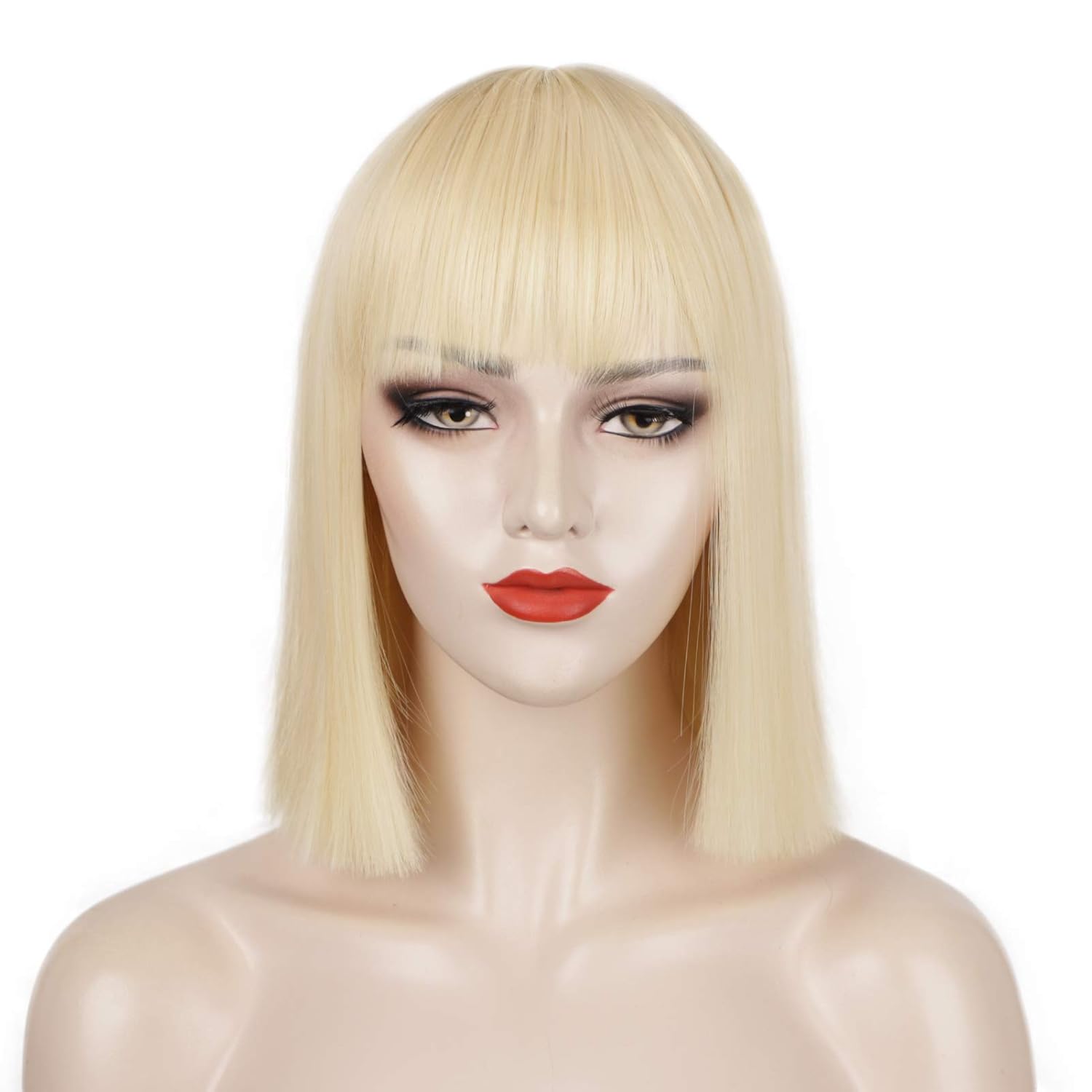 black and blonde wig