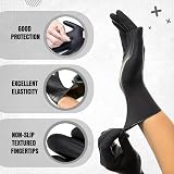 The Real Touch Black Nitrile Gloves Latex Free Powder Free 100 Count view 6