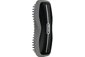 Wahl Professional Animal Ergonomic Horse Grooming Rubber Curry Brush (#858712) - Black, Hair Type: All, For Equestrians