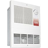 9815WH High-Capacity Electric Wall Heater - 1500W 120/240V Built-in adjustable thermostat, White Heater for Home, Kitchen, Bathroom &amp; Laundry Room etc