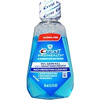 Crest Pro-Health Mouthwash, Alcohol Free, Multi-Protection Clean Mint 1.2 oz (Pack of 12)