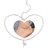 TANGPOET Flamingo Ankle Bracelet for Women 925 Sterling Silver Flamingo Anklet Jewelry Christmas Gifts with 9" to 11" Adjustable Chain