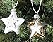 12-Pack of Christmas Tree Decorations - Hanging Star Decorations, Glass Christmas Ornaments, Festive Embellishments, Brown - 2.9 x 6.2 x 1.1