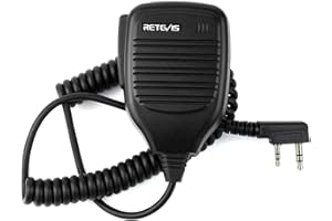 Retevis Walkie Talkie Speaker Microphone,2 Pin Shoulder Radio Microphone Compatible with Retevis RT22 RT27 RT68 RT15 RB17 RT1