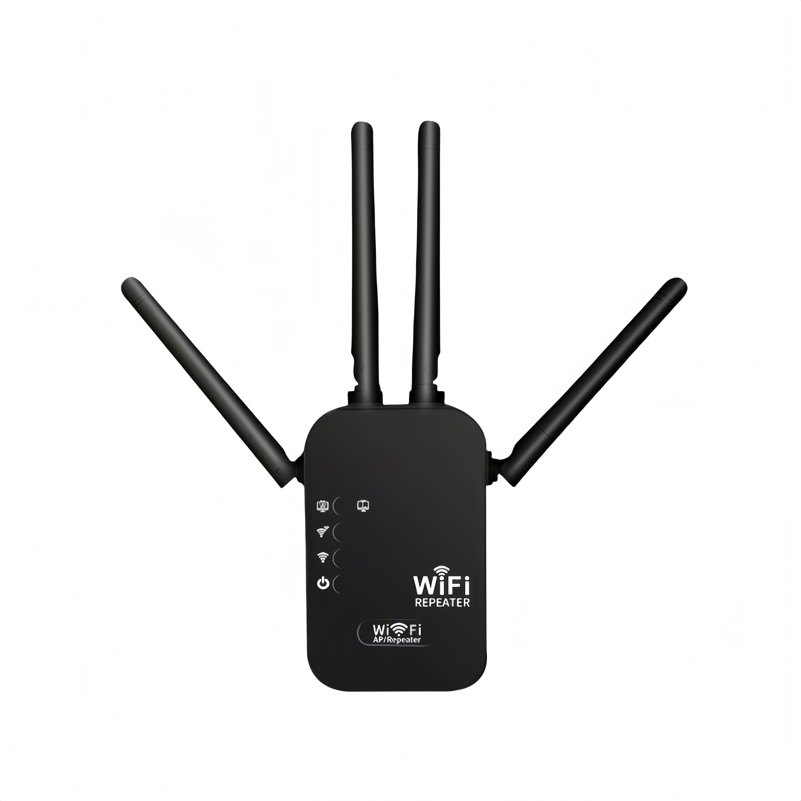 Photo 1 of 100Mbps WiFi Booster,WiFi Range Extender with 4 High-Gain Antennas - Long Range Wireless Signal Booster, WiFi Repeater/Access Point for Home, Covers Up to 2500 Sq.ft, Supports 30+ Devices, 1-Tap Setup