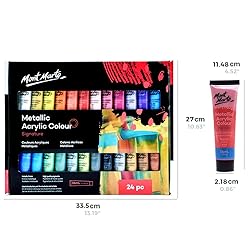 Mont Marte Premium Metallic Acrylic Paint Set, 24 x
