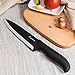 iHOMEER 8 Inch Ceramic Chef Knife Infinity Blade Ceramic Kitchen Knife Healthy Chef Cutlery Ergonomic Handle Chef's Knives with Sheath Black