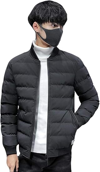 Amazon Piite ダウンジャケット メンズ アウター 中綿ブルゾン 無地 シンプル コート 防寒着 野球服 ダウンコート ジャンパー おしゃれ 立つ襟 上品 紳士 綿入れ スタイルアップ コート ジャケット 通販