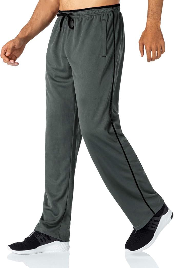 Buy OxySoul Mens Mesh Sweatpants Drawstring Elastic Waistband Running