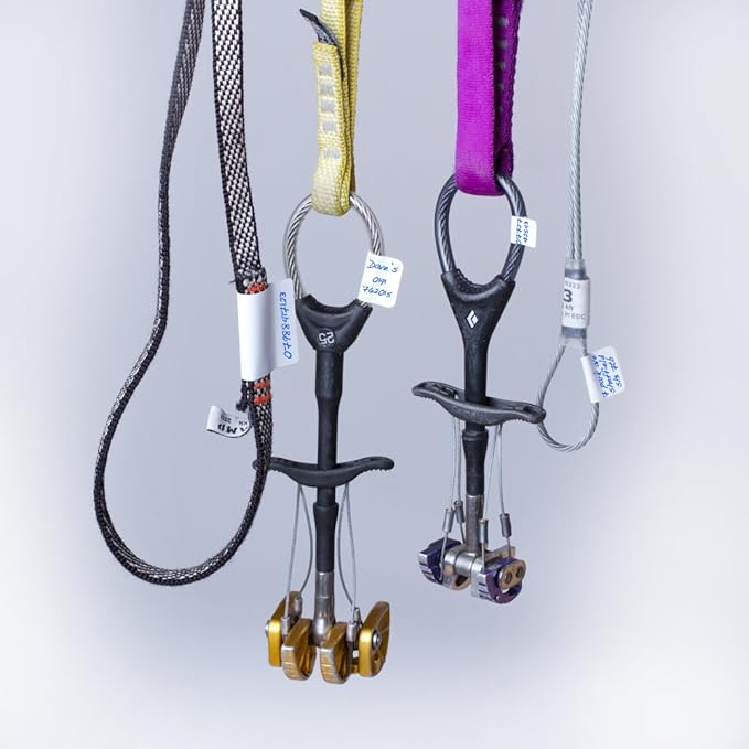 158x Assorted Rock Climbing Gear Labels (18 Large, 60 Small, 80 Mini