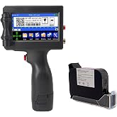 wreatrea Handheld Inkjet Printer, 0.5" Nozzle Portable Coding Machine for QR Code Barcode Date Logo Batch Number on Metal Plastic Wood Glass Fabric Paper