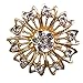 L'VOW Rhinestone Crystals Brooches Collar Pin Bouquet Kit Pack of 24 (Gold)