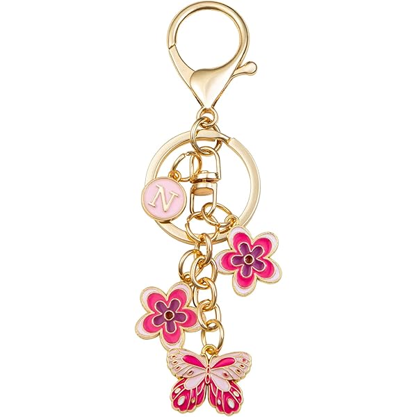 Smile♡ ZORZA 2Pcs Charming Smile Face Flower Keychain Colorful Cute