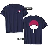 Naruto Shippuden Sasuke Uchiha Icon Front and Back Anime T-Shirt