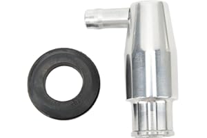 PCV Valve, 6008 8489 Compatible with or Other Car Models, Mini Aluminum PCV Valve Cover Breather with Rubber Grommet, /4in OD