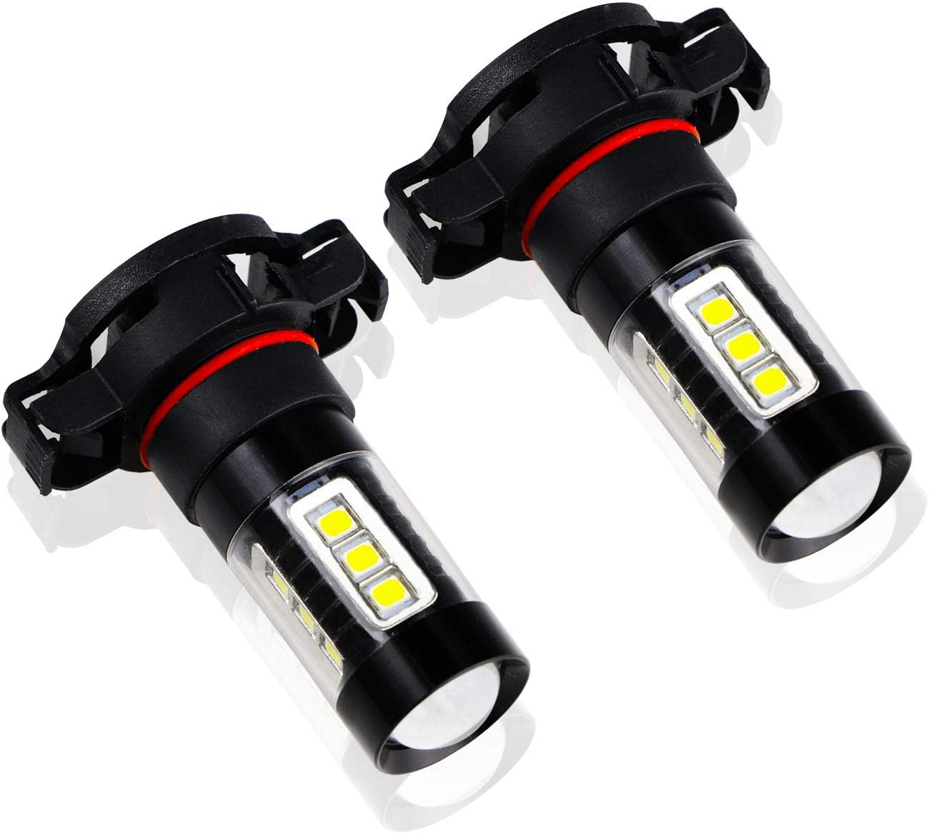 Dantoo Extremely Bright 1200 Lumens 2504 PSX24W LED Fog Lights Bulbs 6000K 16 SMD 12276 LED Bulbs High Power Fog Light Lamp Replacement For DRL or Fog Lights 2pcs , Xenon White