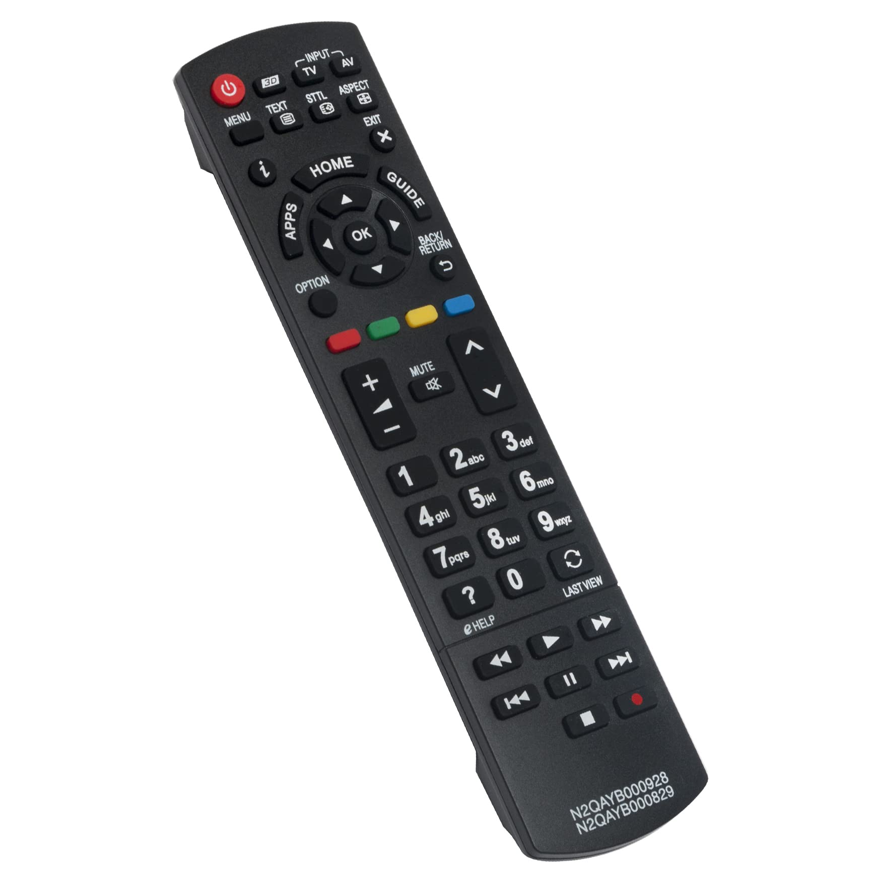 N2QAYB000829 VINABTY Replacement Remote Control Fit for Panasonic LCD TV TX-L42ET60Y TX-L47ET60Y TX-L50ET60Y TX-L55ET60Y TX-P42ST60Y TX-P50ST60Y TX-P55ST60Y TX-P65ST60Y