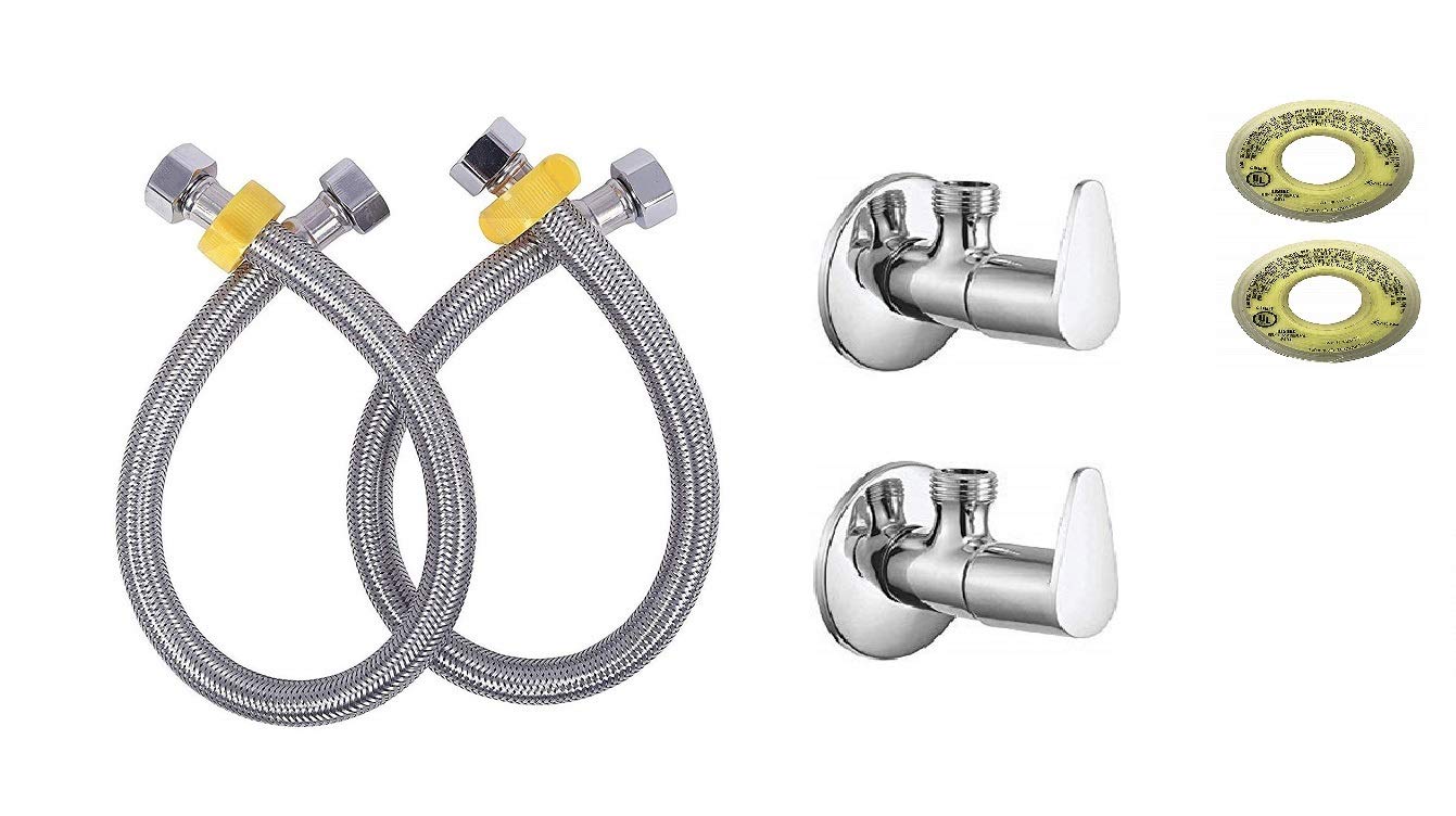 LAYSAN Connection Pipe with Angle Valve for bathroom geyser connection