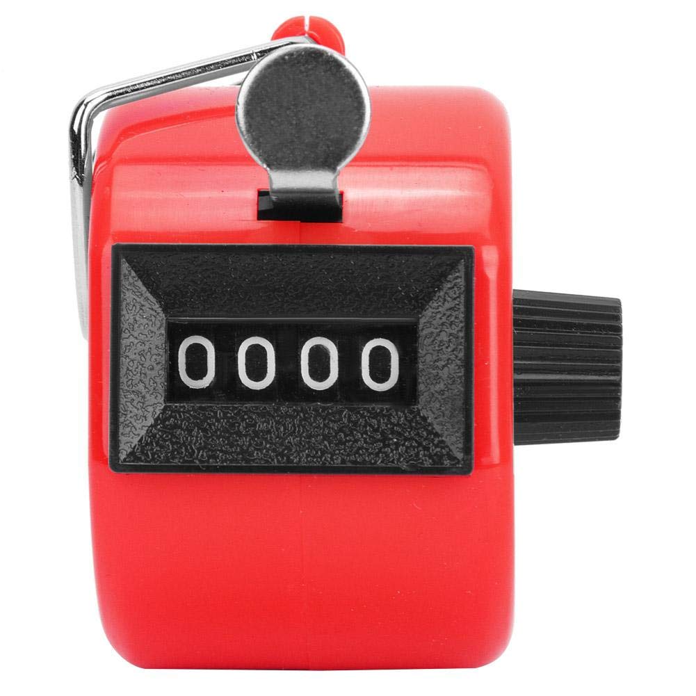 【𝐄𝐚𝐬𝐭𝐞𝐫 𝐏𝐫𝐨𝐦𝐨𝐭𝐢𝐨𝐧】 Counter, Handheld Counter, Mechanical Portable Large Counting with Hook Conference Attendance for Data Statistics(red)